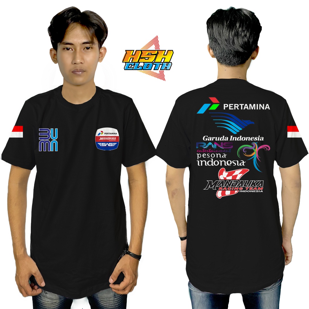 Baju Kaos Distro Pertamina Mandalika SAG Racing Team Bisa Custom - HSHCloth