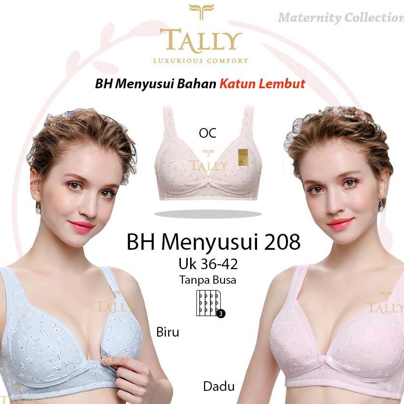 KODE F74P TALLY BRA BH MENYUSUI 28 CUP C Bahan Halus  Tanpa Busa  Tanpa Kawat SIZE 36  42