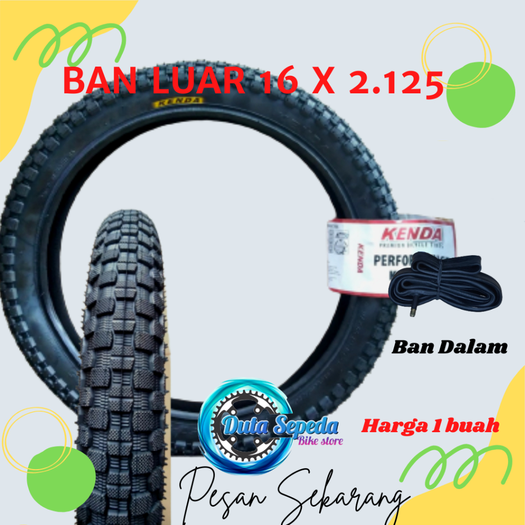 Ban luar sepeda anak ukuran 16 x 2.125