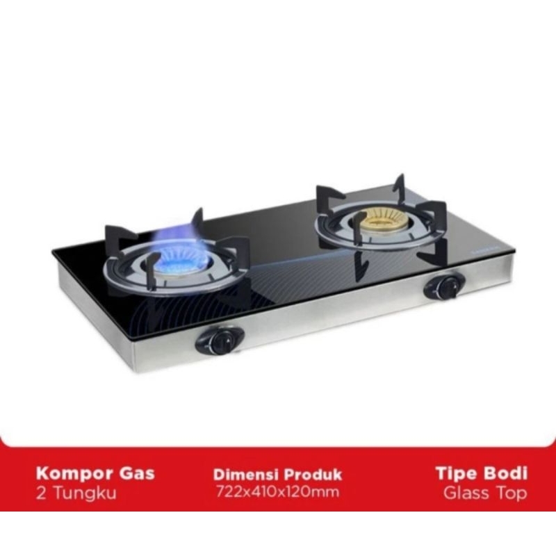 Kompor Gas Sanken SG-363 BX | Kompor Gas 2 Tungku Sanken SG 363 BX Sanken SG363 BX