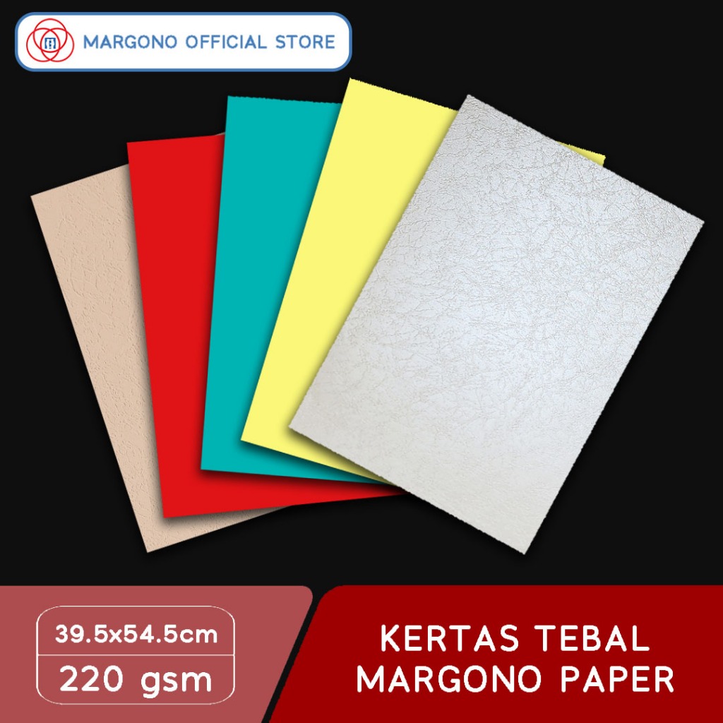 

Margono Kertas Tebal BC / Manila 220 gsm Polos & Emboss Fancy - Ukuran 39.5 x 54.5 cm - 5 Lembar