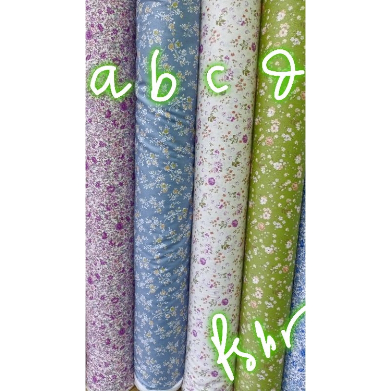 katun jepang motif bunga kecil