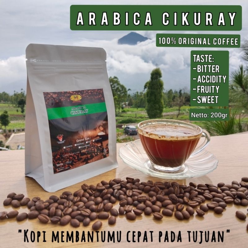 

Biji kopi bubuk Fullwash Arabica Cikuray 200gr I 100% Original Coffee I Kopi Asli