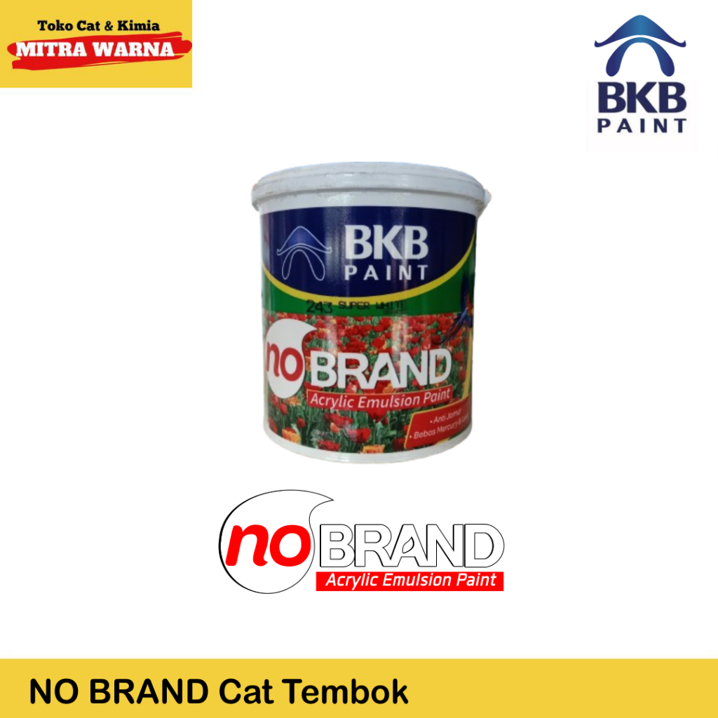 BKB Paint Super White Acrylic Emulsion /  NoBrand Cat Tembok