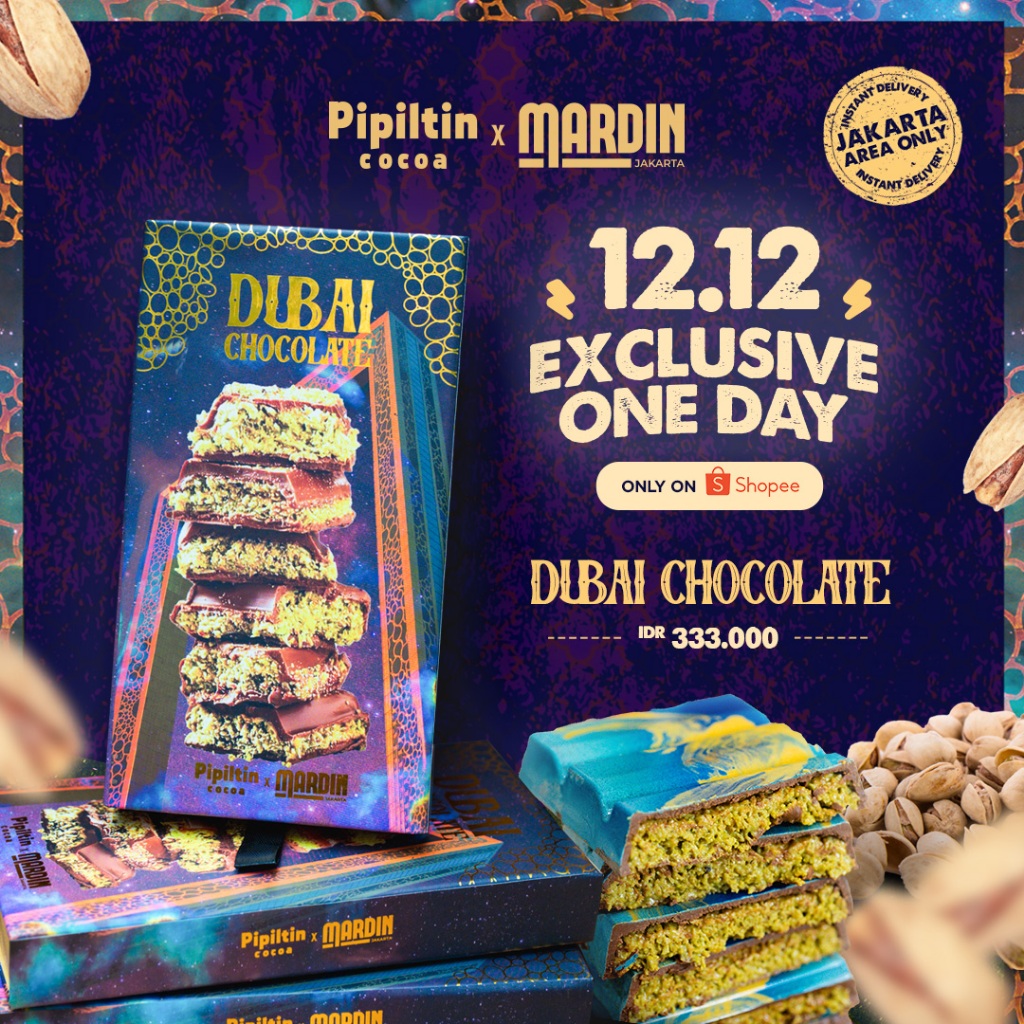 

Dubai Chocolate - Pipiltin Cocoa x Mardin | Special 12.12 hanya di Shopee