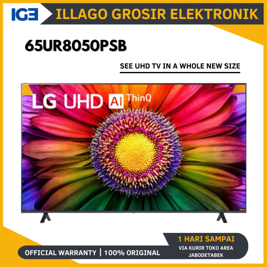 LG TV 65UR8050PSB 65 INCH SMART TV 4K UHD 65UR805 65UR80 65UR8050
