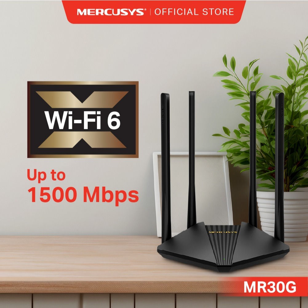 Mercusys MR30G Easymesh AC1200 Gigabit 4× High-Gain Antennas Dual Band Wireless Wifi Router TP-Link