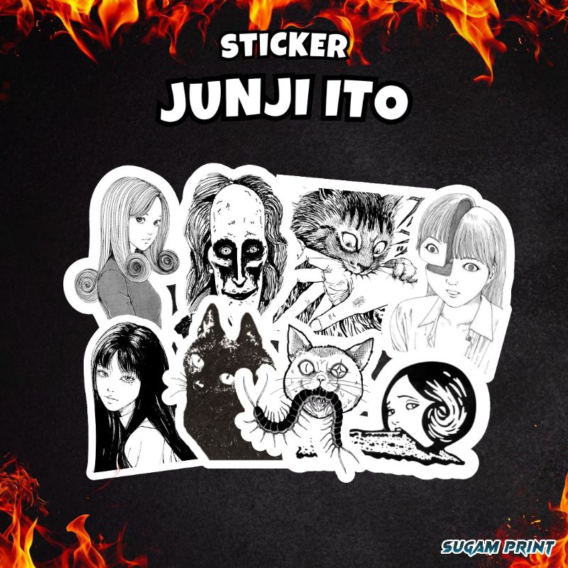 

Sticker "Junji Ito" || Sticker Scrapbook, Notebook, HP, Helm, Laptop, Koper, dll