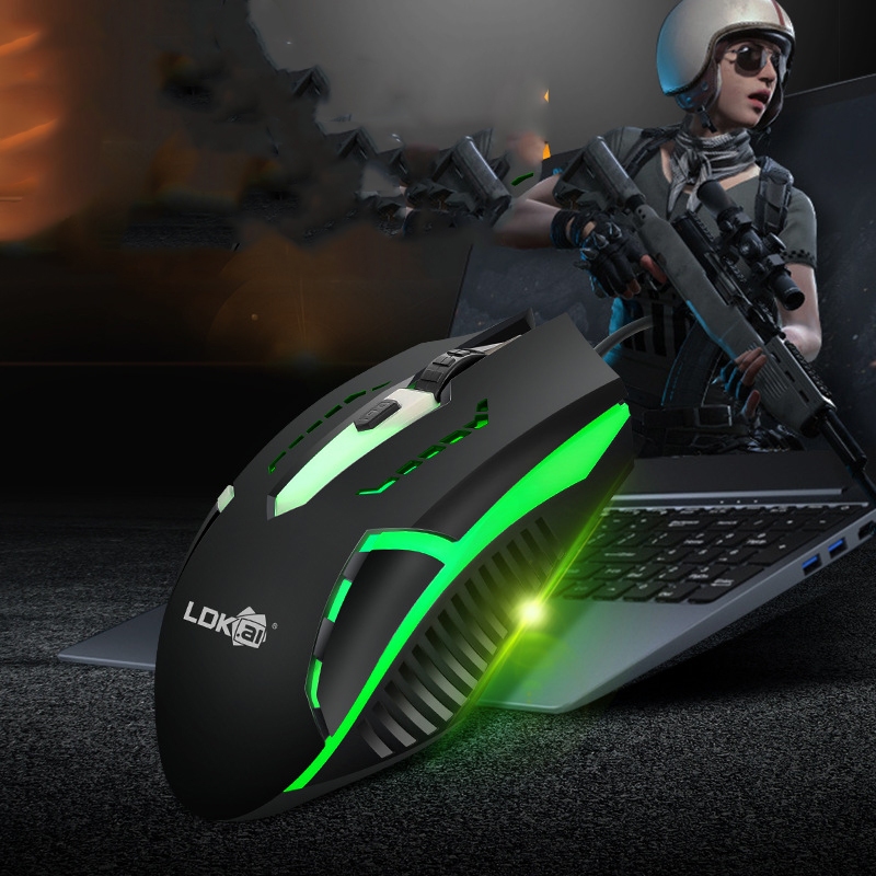 Mouse Gaming Wired LDKAI Mouse Gaming Kabel 1200 DPI RGB