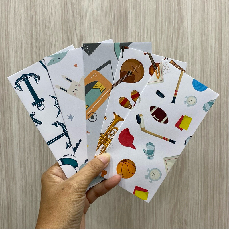 

5 Pcs Per Set Angpau Amplop Premium Panjang Uang Tanpa Dilipat Serbaguna Untuk Kondangan Undangan Wedding THR Idul Fitri Motif Boys Theme