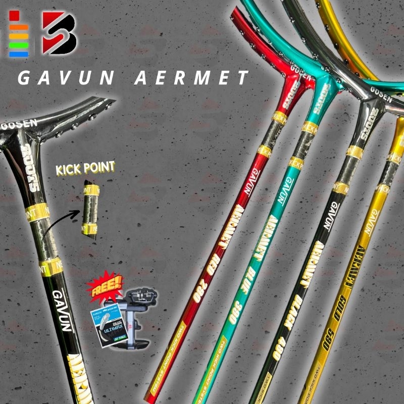 Raket Badminton Gosen Gavun Aermet Series Original + Senar