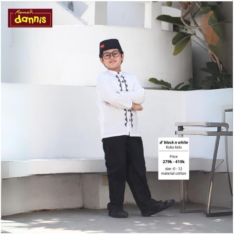 Koko Anak DANNIS Hitam Putih