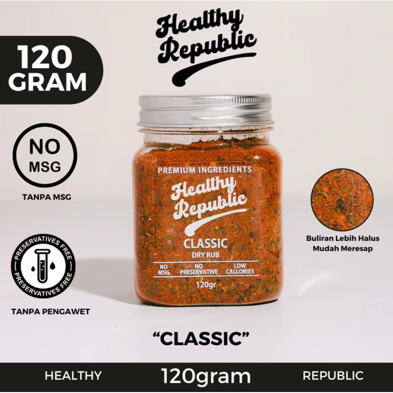 

Healthy Republic bumbu marinasi serba guna rendah kalori rendah lemak spices 120 gram