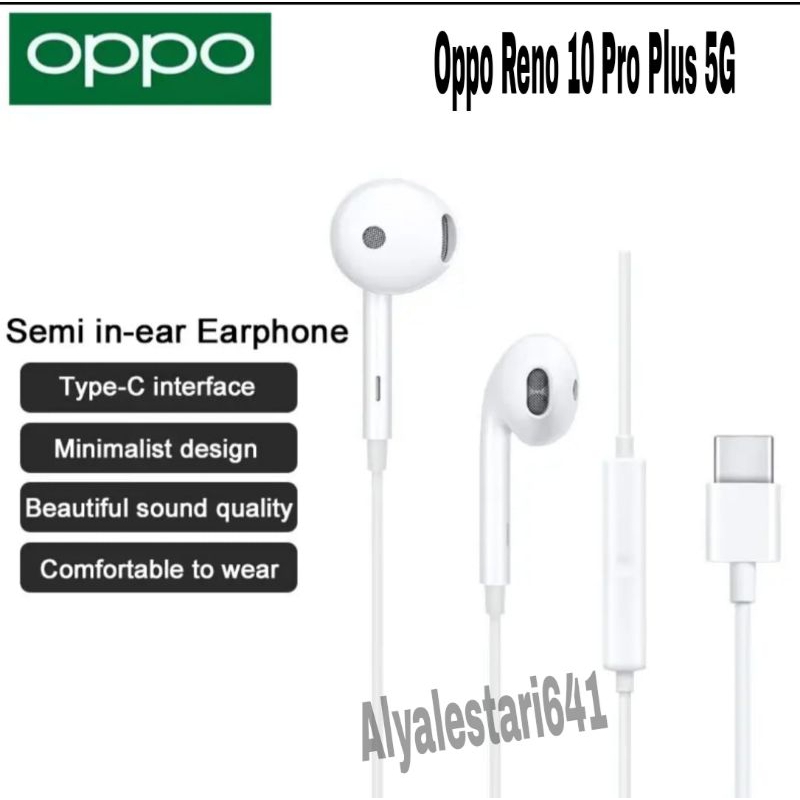 EARPHONE HEADSET OPPO RENO FIND X9 / X9 PRO 5G JACK TYPE C HANDSFREE WITH MIC PURE BASS STEREO ORI H
