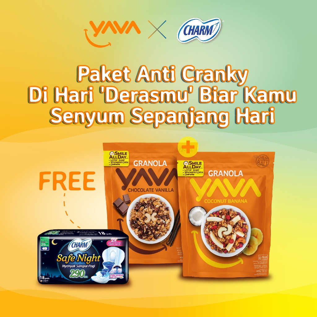 

YAVA Paket Granola Chocolate Vanilla & Coconut Banana (2 x 400g)