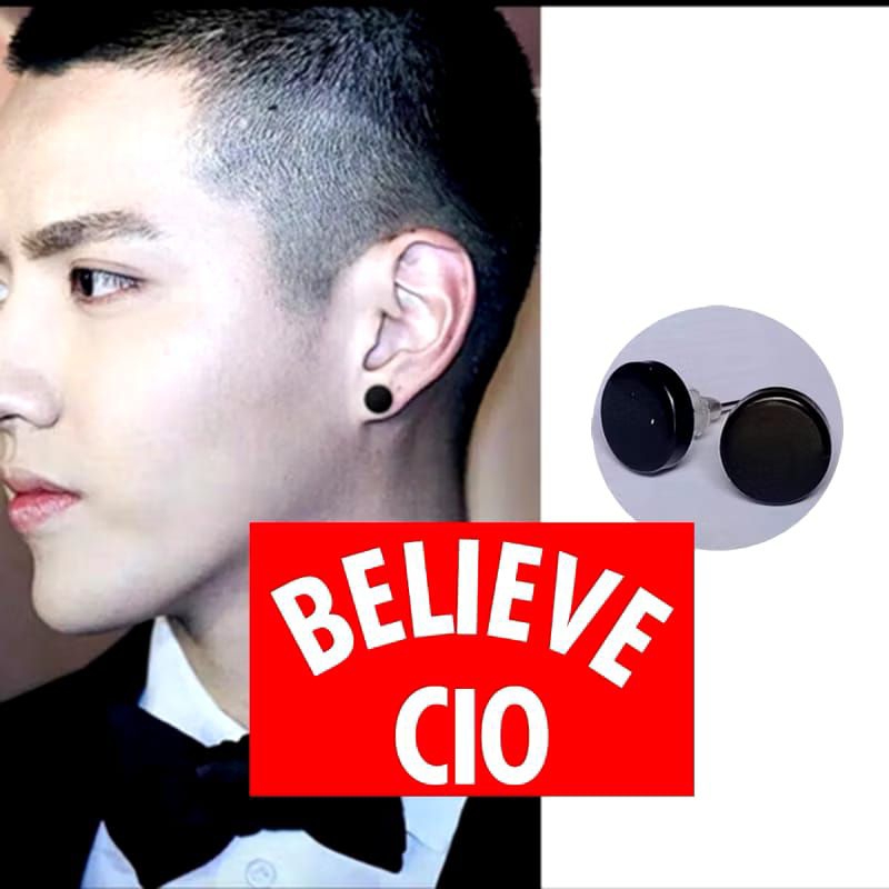 [COD] Anting Telinga Tindik Hitam Pria Keren Anting Plug Stud