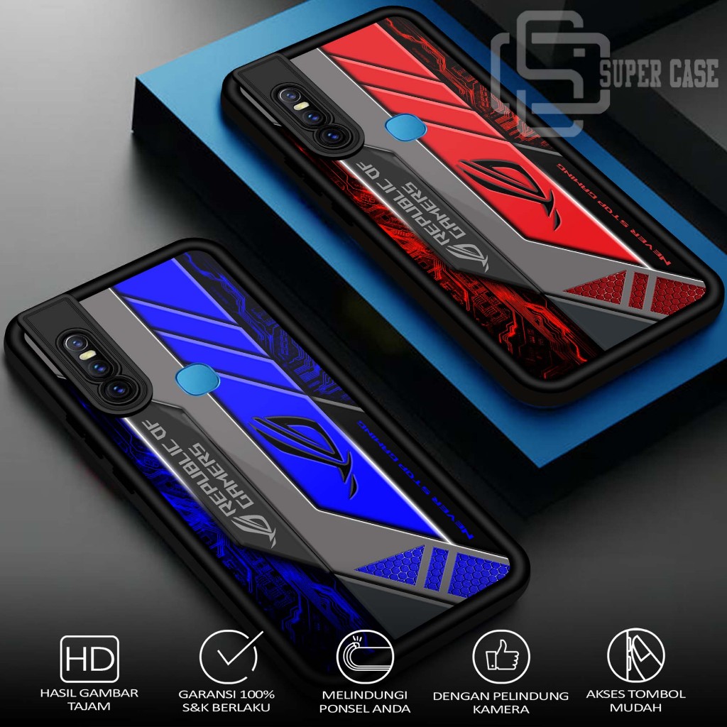 Case VIVO V15 Supercase Motif [ ROG ] Casing Terbaru Softcase Hardcase glossy kaca Bisa COD
