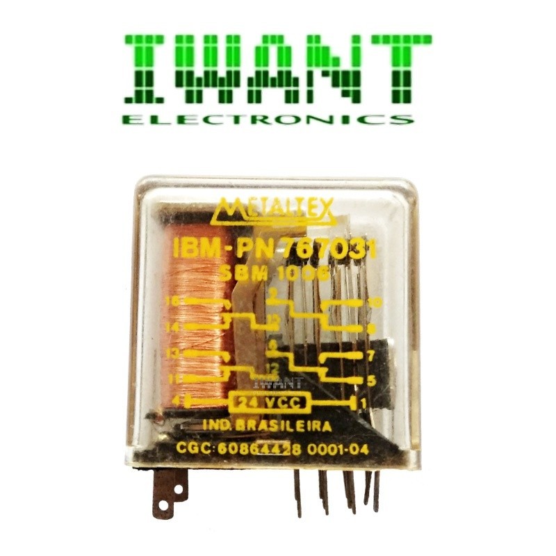RELAY 24V 14PIN RELAY IBM PN 767031 METALTEX 24VCC 14KAKI