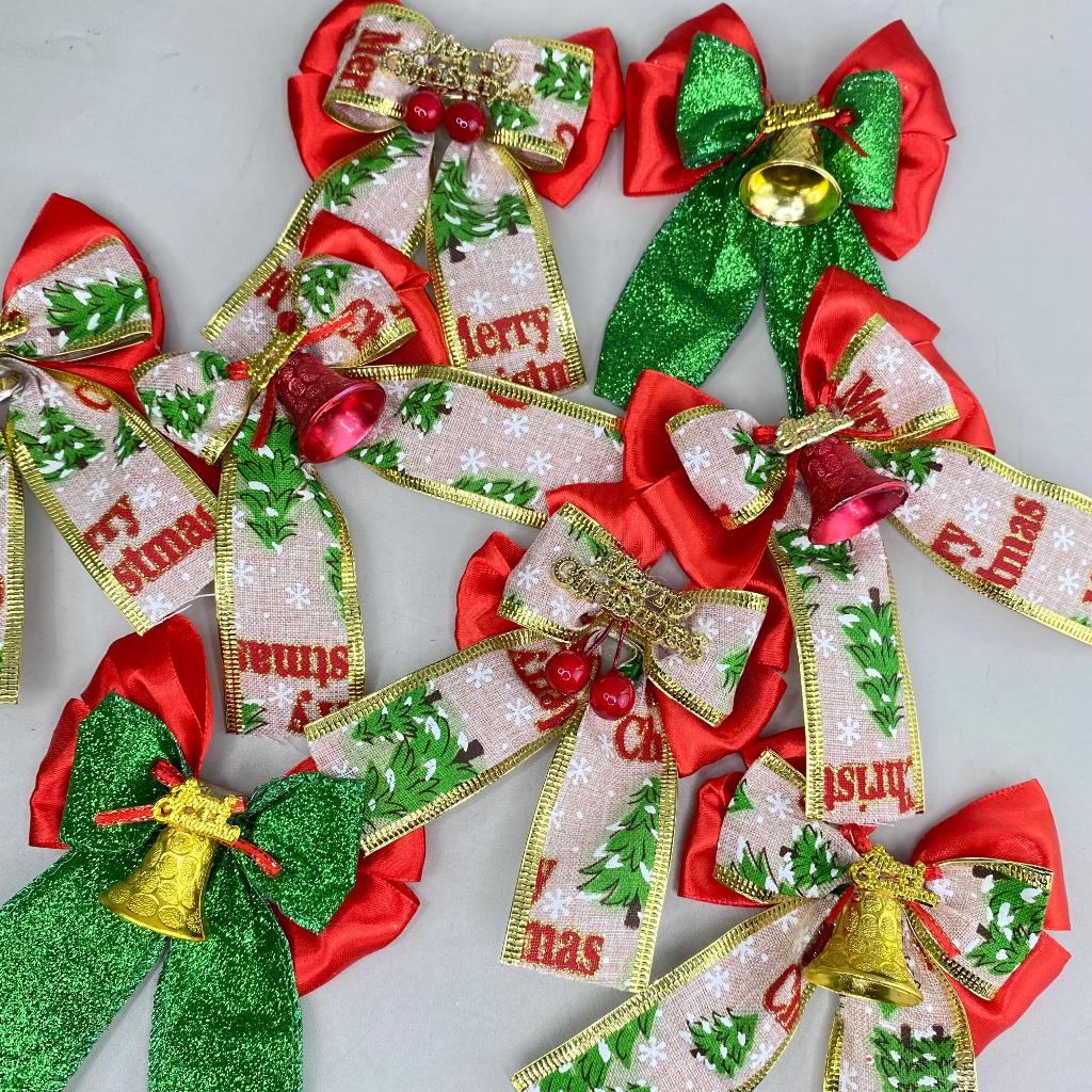 

Pita Natal Siap Pakai Satin/Pita Satin/Pita Natal Besar/Pita Hias/ Pita Natal Lonceng/ Pita Natal Cerry