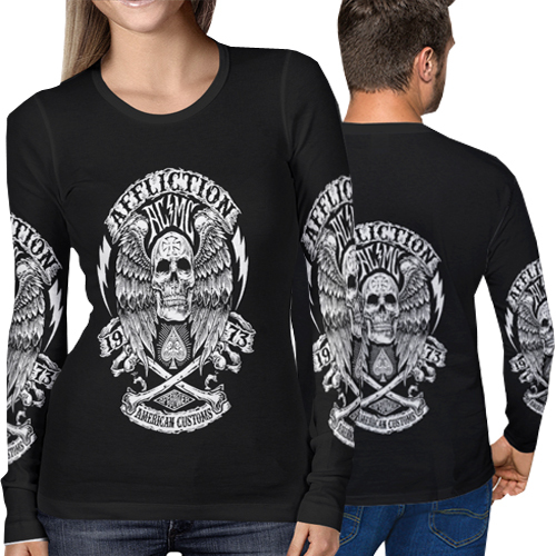New Longsleeve T-SHIRT Affliction Tshirt Fullprint Bahan Polyester Jersey | Size S M L XL XXL 3XL | 