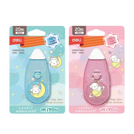 

Deli Correction Tape/ Tip-ex Kertas Edisi Miyou 20Meter/12Meter EH35X
