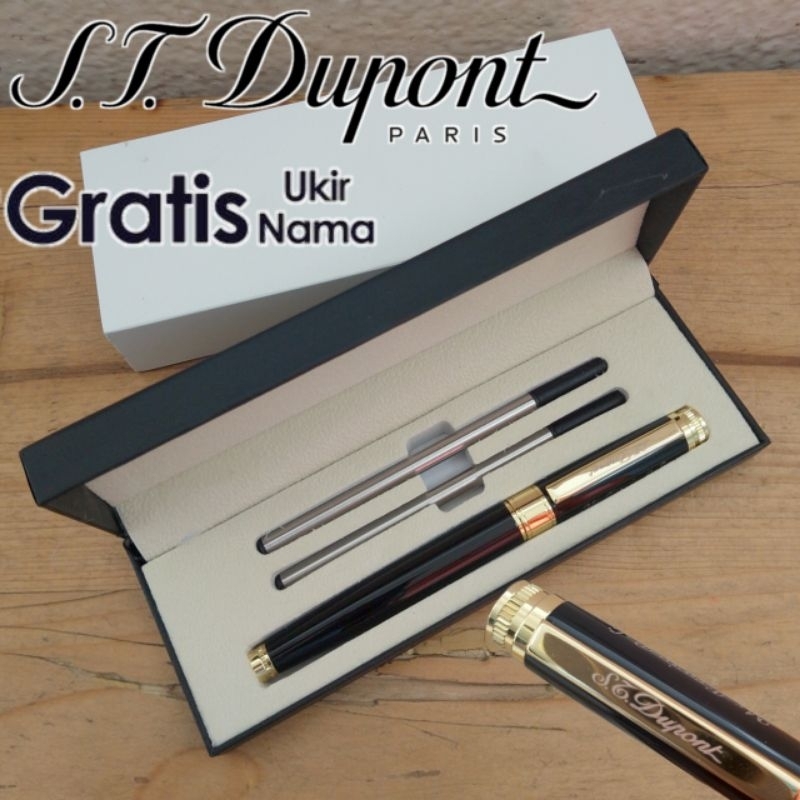 

Ballpoint Mewah Giftset Pen St Dupont 2 Refill Gratis Grafir Nama Cocok Untuk Hampers Atau Souvenir