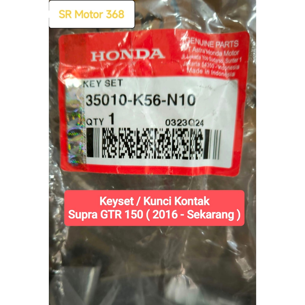 KeysetK56N10/#Kunci Kontak Supra GTR150/#Kunci Kontak K56N10/#35010K56N10/#Resmi AHM/#Astra Motor Pa