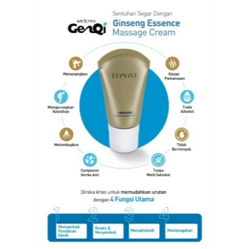 ELKEN GENQI GINSENG ESSENCE MASSAGE CREAM 1 TUBE