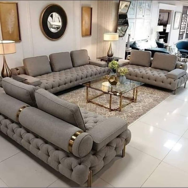 Sofa Chester Field warna abu set 322 sofa elegant