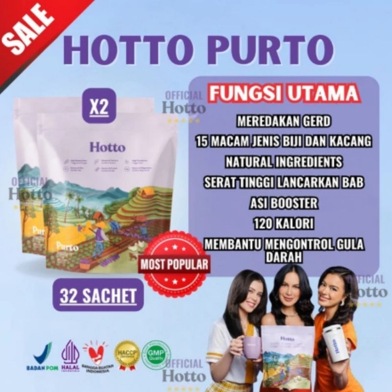 

Promo Hotto Purto Oat 1 Box isi 16 Sachet