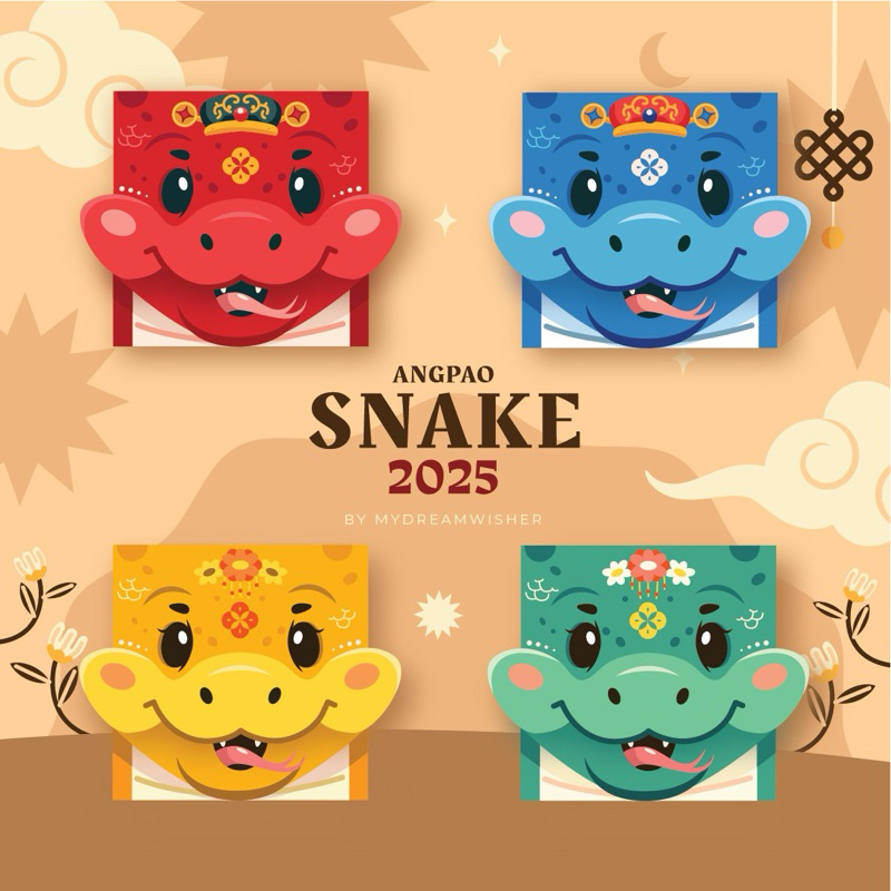 

READY STOCK Angpao Chinese New Year Imlek Ular Snake 2025