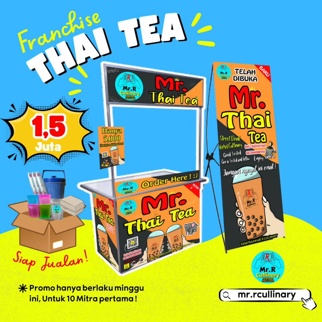 

Mr. Cheese Tea || MR.R CULLINARY (FRANCHAISE,PAKET USAHA,KEMITRAAN) GROBAK/BOOTH PORTABLE,ALAT LENGKAP, DAN BAHAN BAKU UTAMA