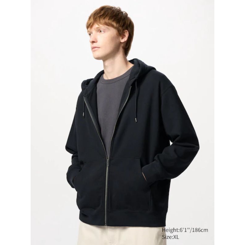 UNIQLO Jaket Sweat Hoodie Resleting Ritsleting Full Zip Lengan Panjang UNIQLO ORIGINAL TERMURAH TERL