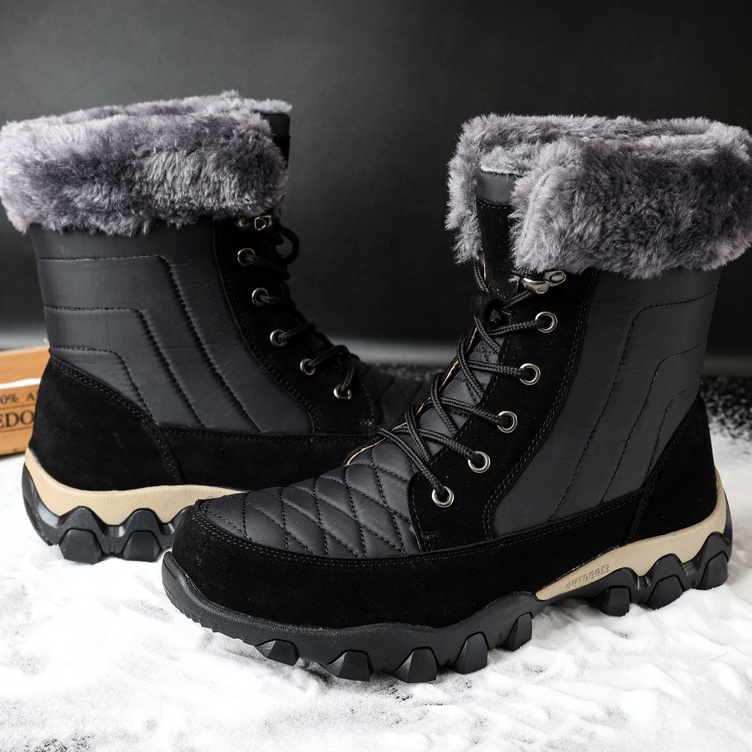 KODE I57S Import Premium Sepatu Pria Musim Dingin Winter Snow Boots Tinggi Hiking Bulu Cowok Dewasa 