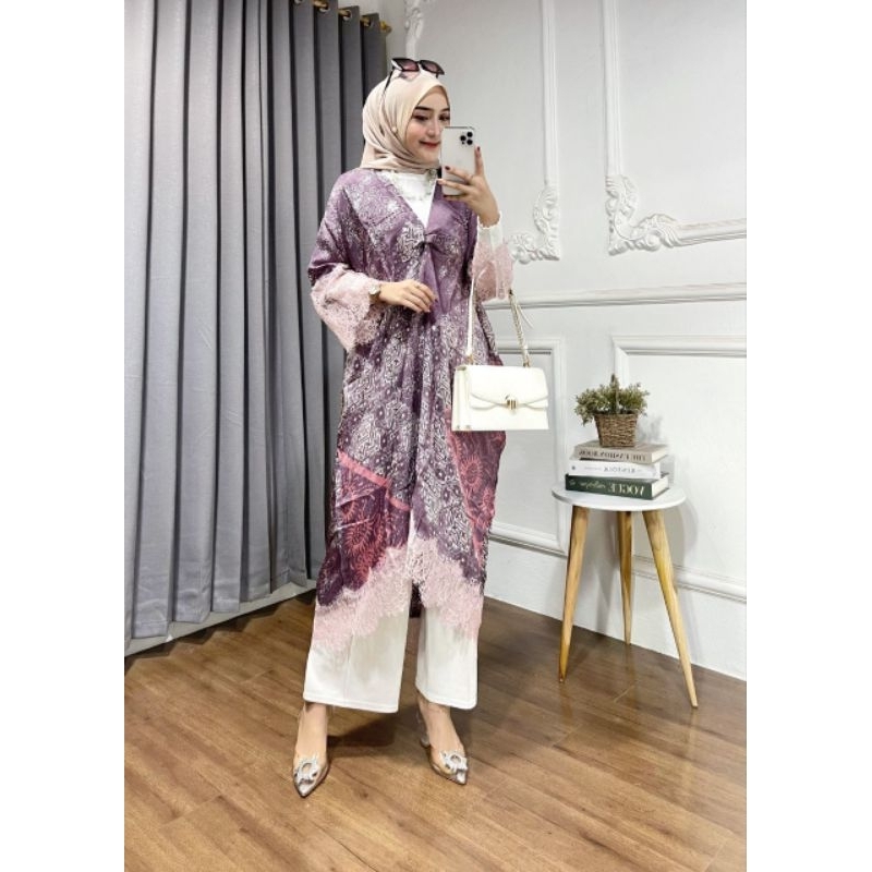 Kaftan renda viscose cap batik