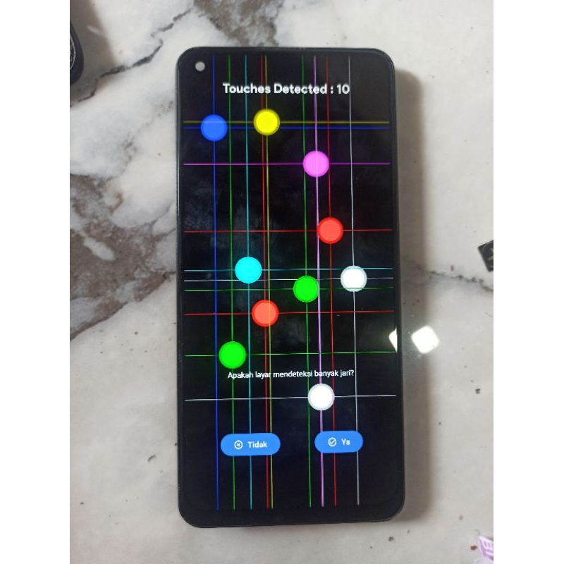 LCD FRAME REDMI NOTE 9 MINUS KUNING DIKIT