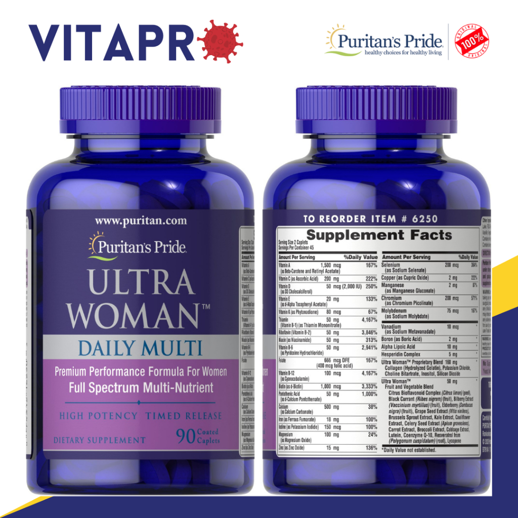 Puritan Pride Ultra Woman Daily Multi Timed Release 90 caplet
