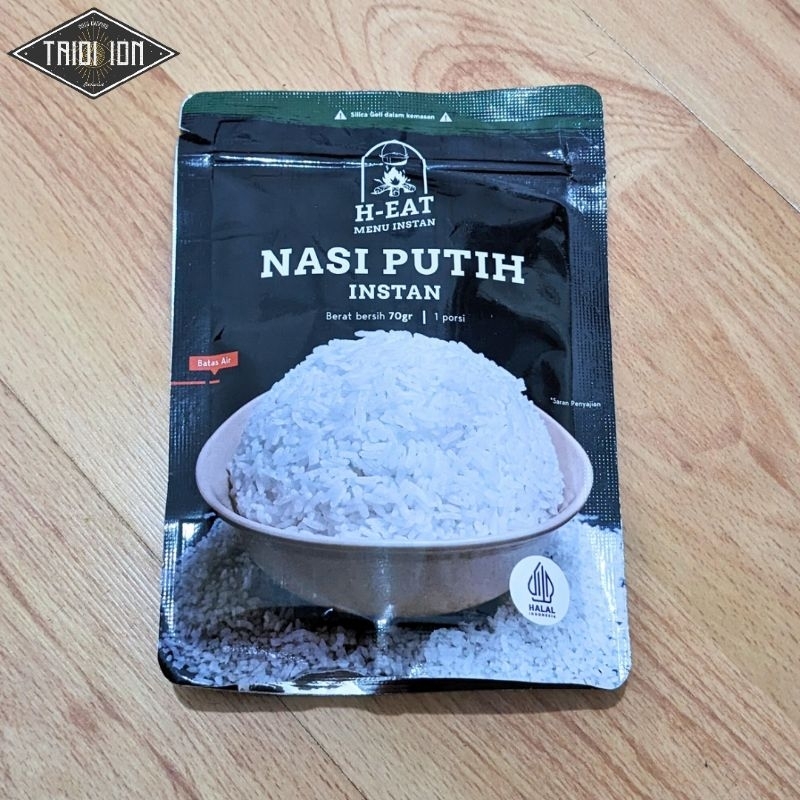 

H-Eat Nasi Putih Instan 1 porsi Tinggal Seduh Makanan Emergency