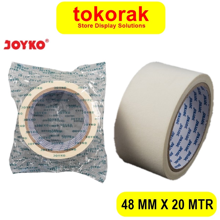 

JOYKO LAKBAN KERTAS 2 INCH 48 MM X 20 METER MASKING TAPE 2" 48MM X 20M LAKBAN KERTAS WARNA CREAM 2INCH