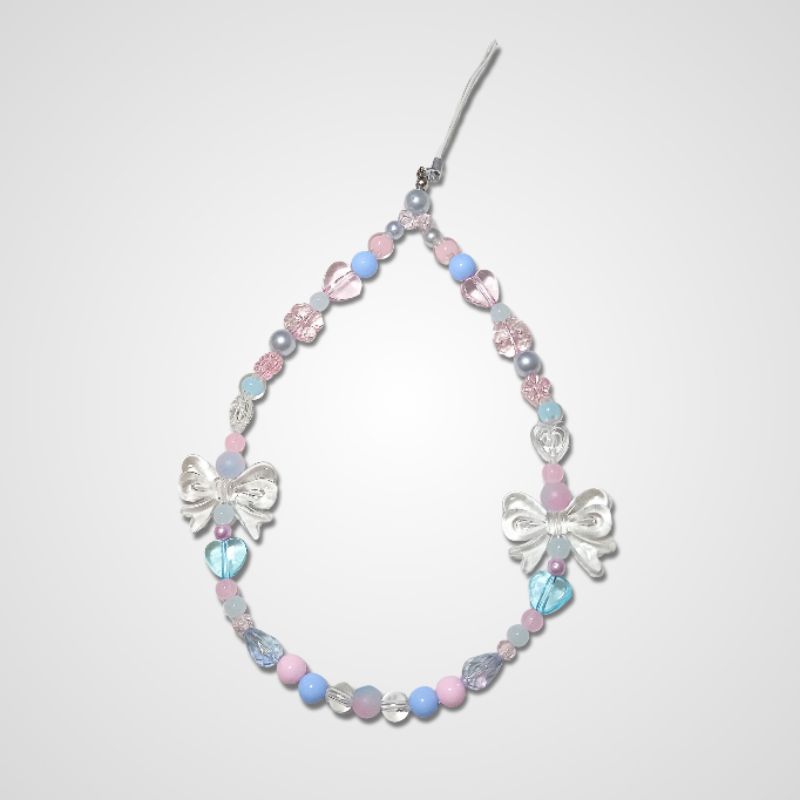 [𝐈𝐂𝐎𝐑𝐀 𝐬𝐭𝐮𝐝𝐢𝐨] Odette Phone Strap | Rose Quartz Serenity Phone Strap | Coquette Keyring / Phone Char
