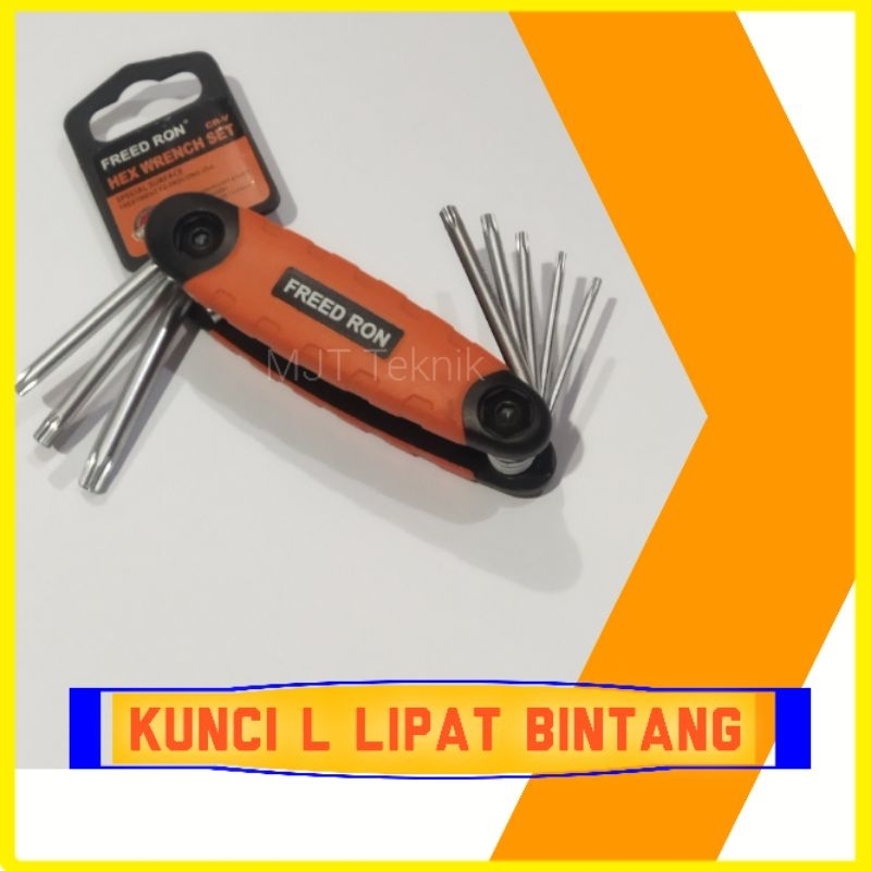 Kunci L Bintang Lipat Freed 1set 8pcs Asli Original