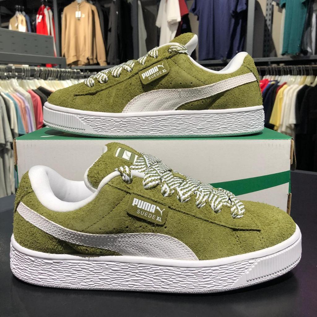 Puma Sepatu Sneakers Kasual Suede Xl Soft Wns Olive Green- White 396381 01