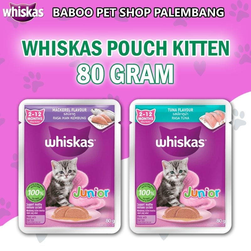 Whiskas Junior Makanan Basah Anak Kucing Whiskas Junior Pouch