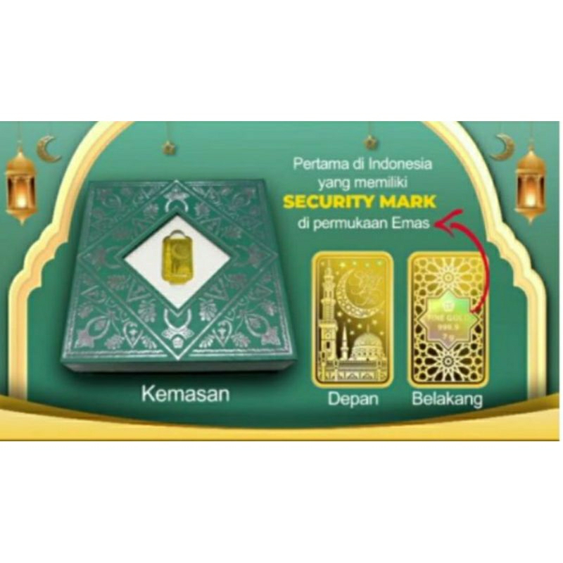 Emas Antam Edisi Idul Fitri 7 Gram Original 100%