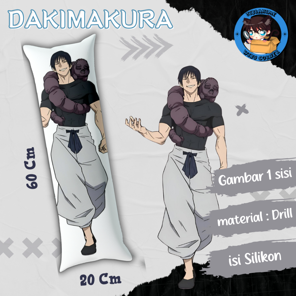 dakimakura / guling anime Toji jujutsu kaisen 60x20 cm sudah is