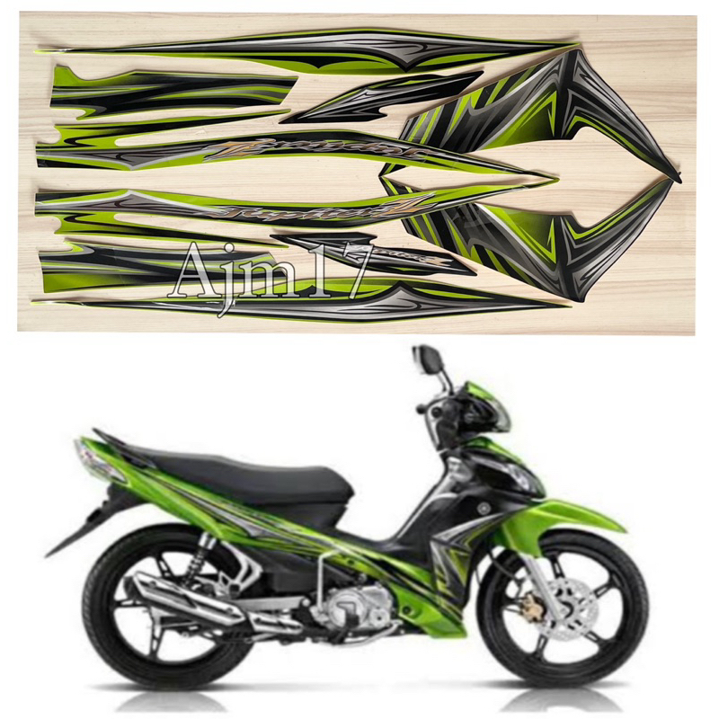 STIKER STRIPING MOTOR JUPITER Z ROBOT 2011 HIJAU