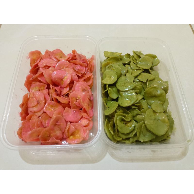 

Keripik Pisang Lumer Rasa Stroberi dan Matcha