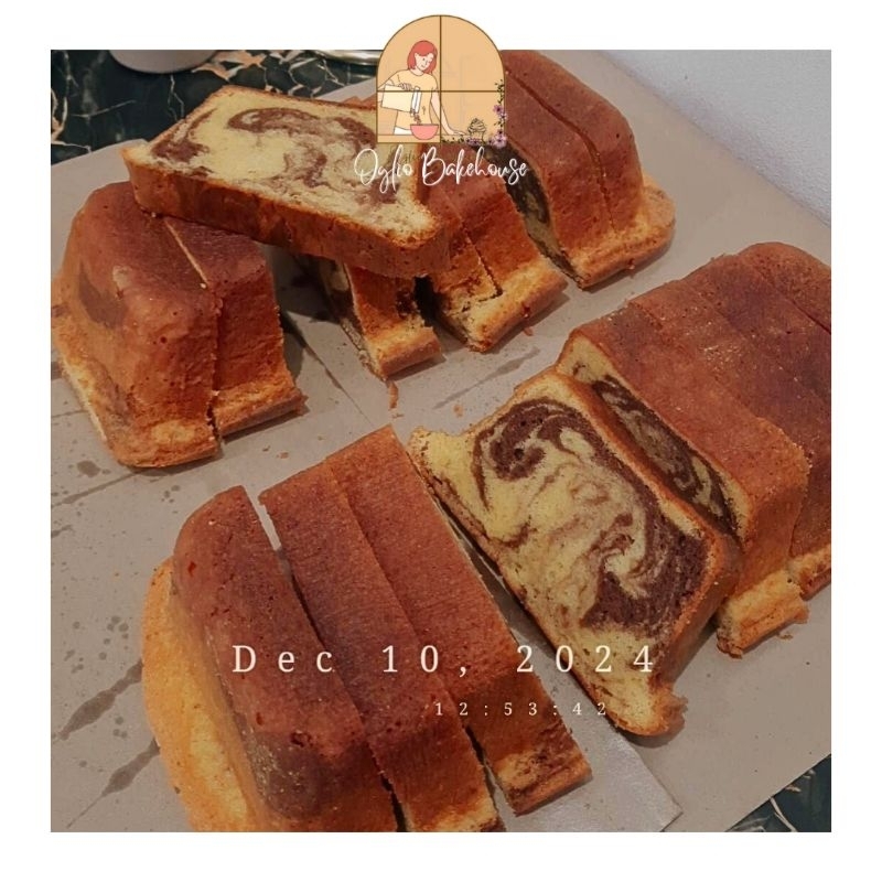 

MARMER CAKE PREMIUM / MARBLE CAKE / BUTTER CAKE / CHRISTMASHAMPERS by Ogliobakehouse (BISA LUAR KOTA)