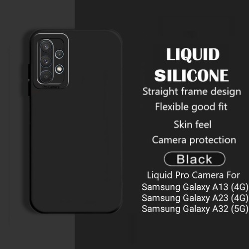 Softcase Black Matte Case Samsung A13 dan A32 5G Silikon Case Hitam