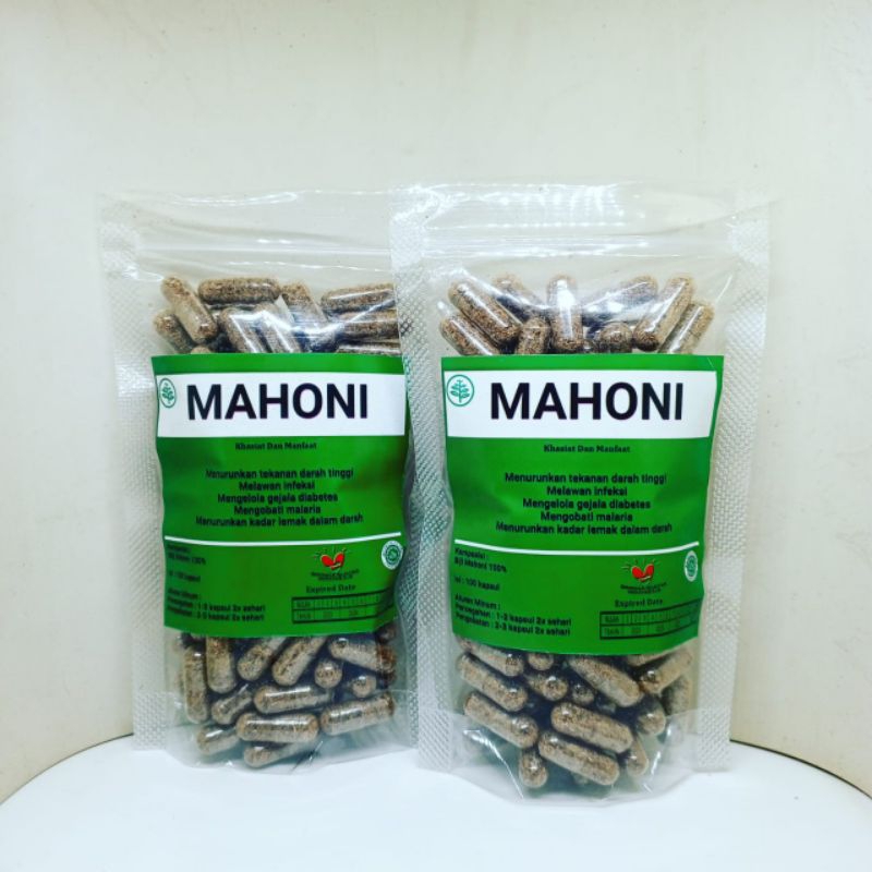 kapsul mahoni isi 100 kapsul